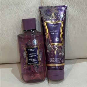 Bath and Body Works Moonlit Goddess Body Wash and Cream Bundle Full Size NIB